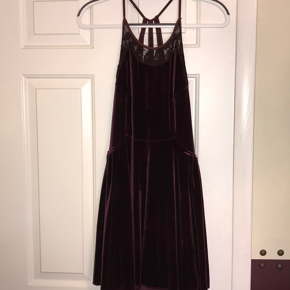 Burgundy Suede Dress